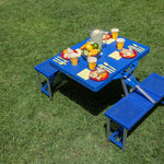 North Carolina Tar Heels Football Field - Picnic Table Portable Folding Table with Seats