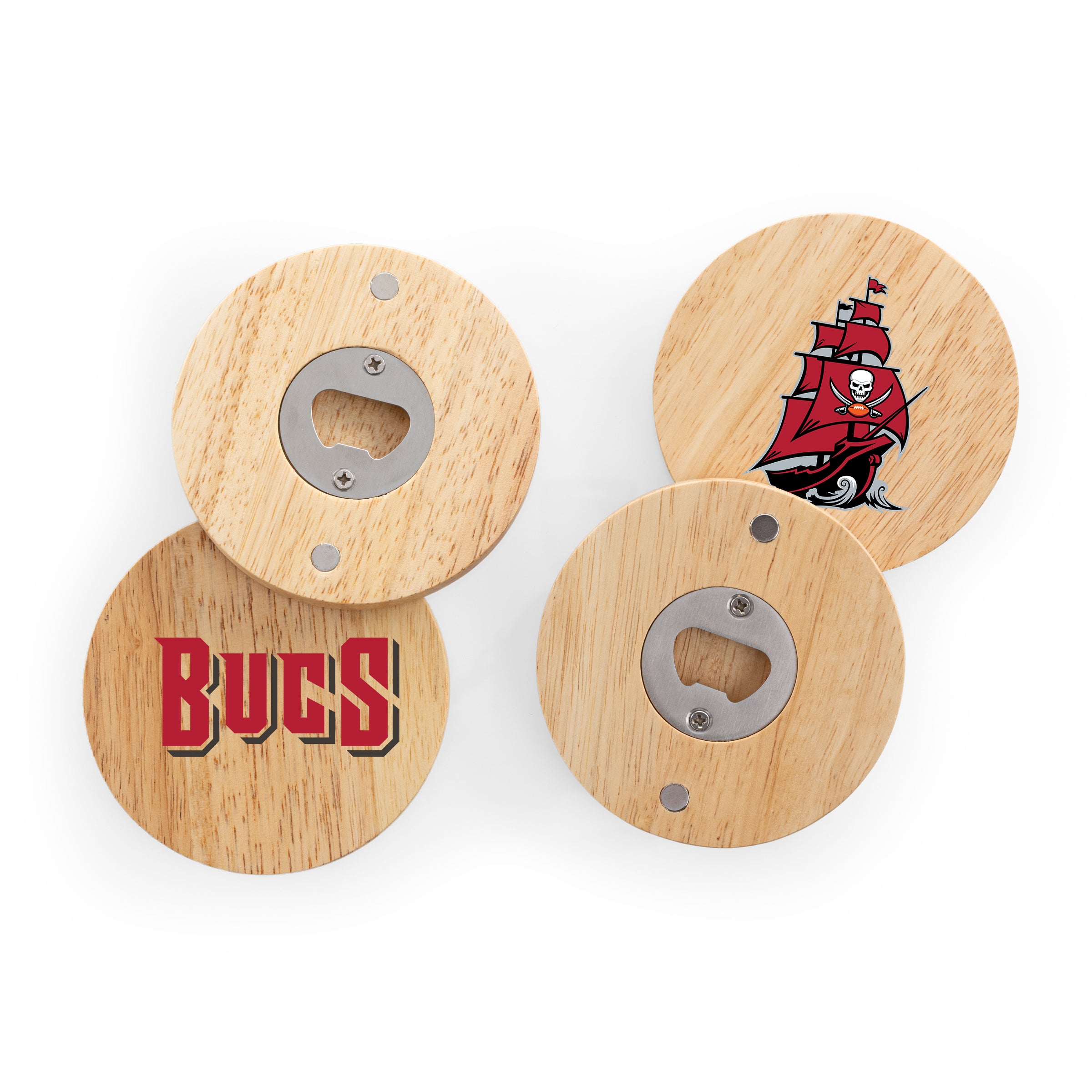 Tampa Bay Buccaneers - Coasters with Bottle Openers Set of 4