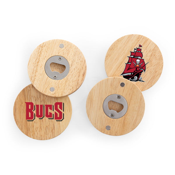 Tampa Bay Buccaneers - Coasters with Bottle Openers Set of 4
