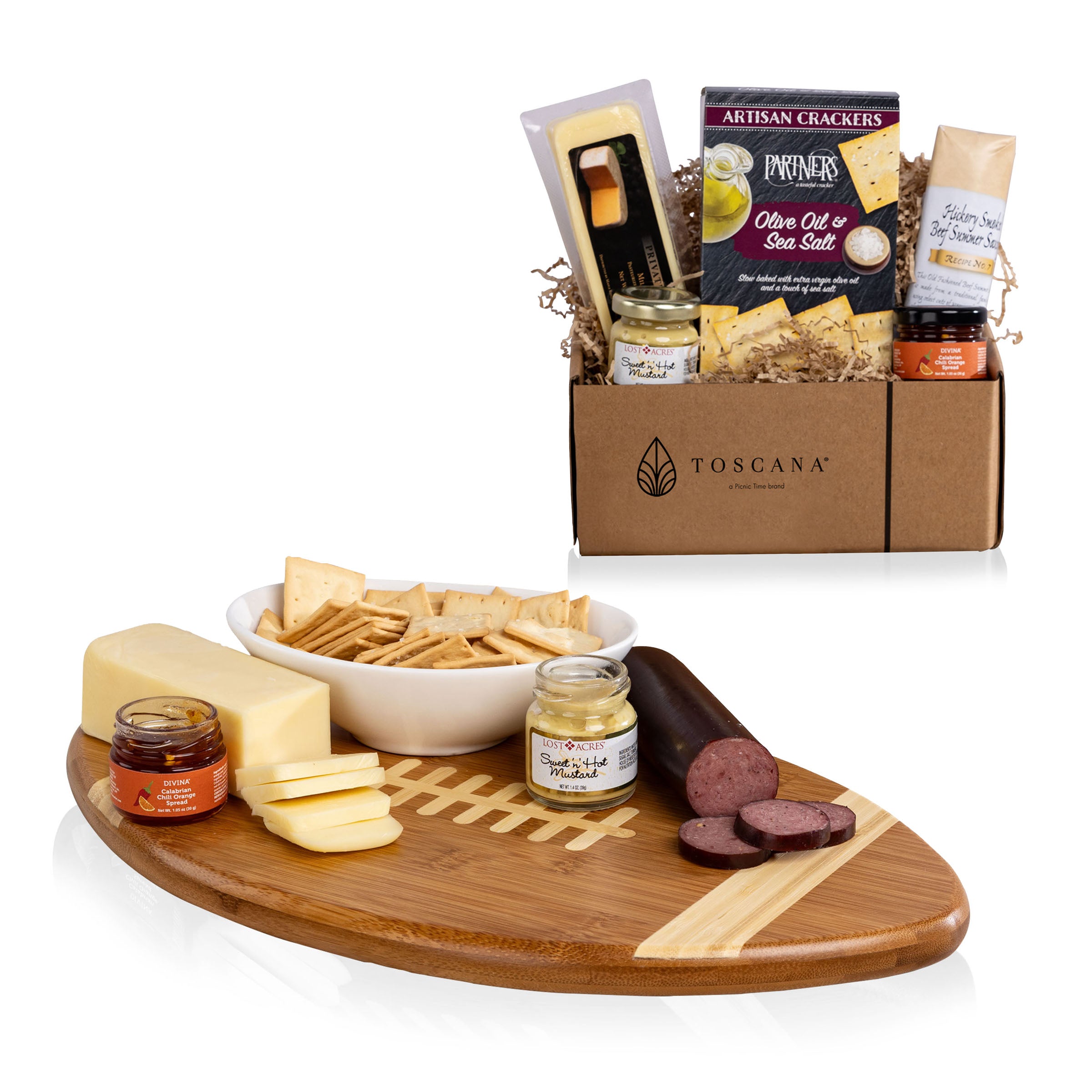 Touchdown! Cutting Board with Gourmet Gift Pack