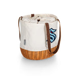 Seattle Kraken - Coronado Canvas and Willow Basket Tote