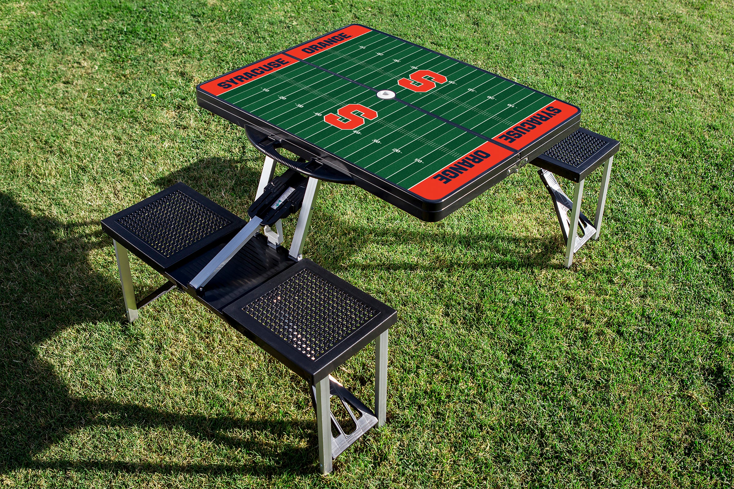 Syracuse Orange - Picnic Table Portable Folding Table with Seats