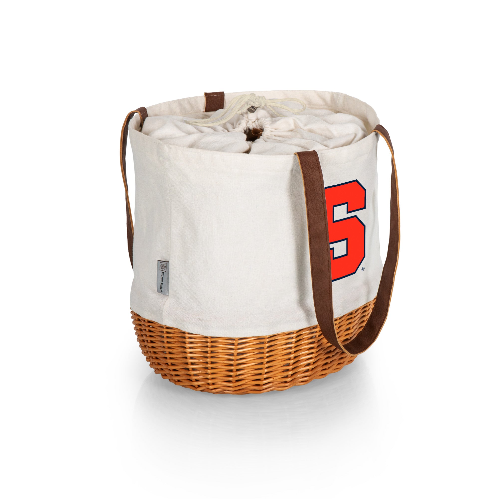 Syracuse Orange - Coronado Canvas and Willow Basket Tote