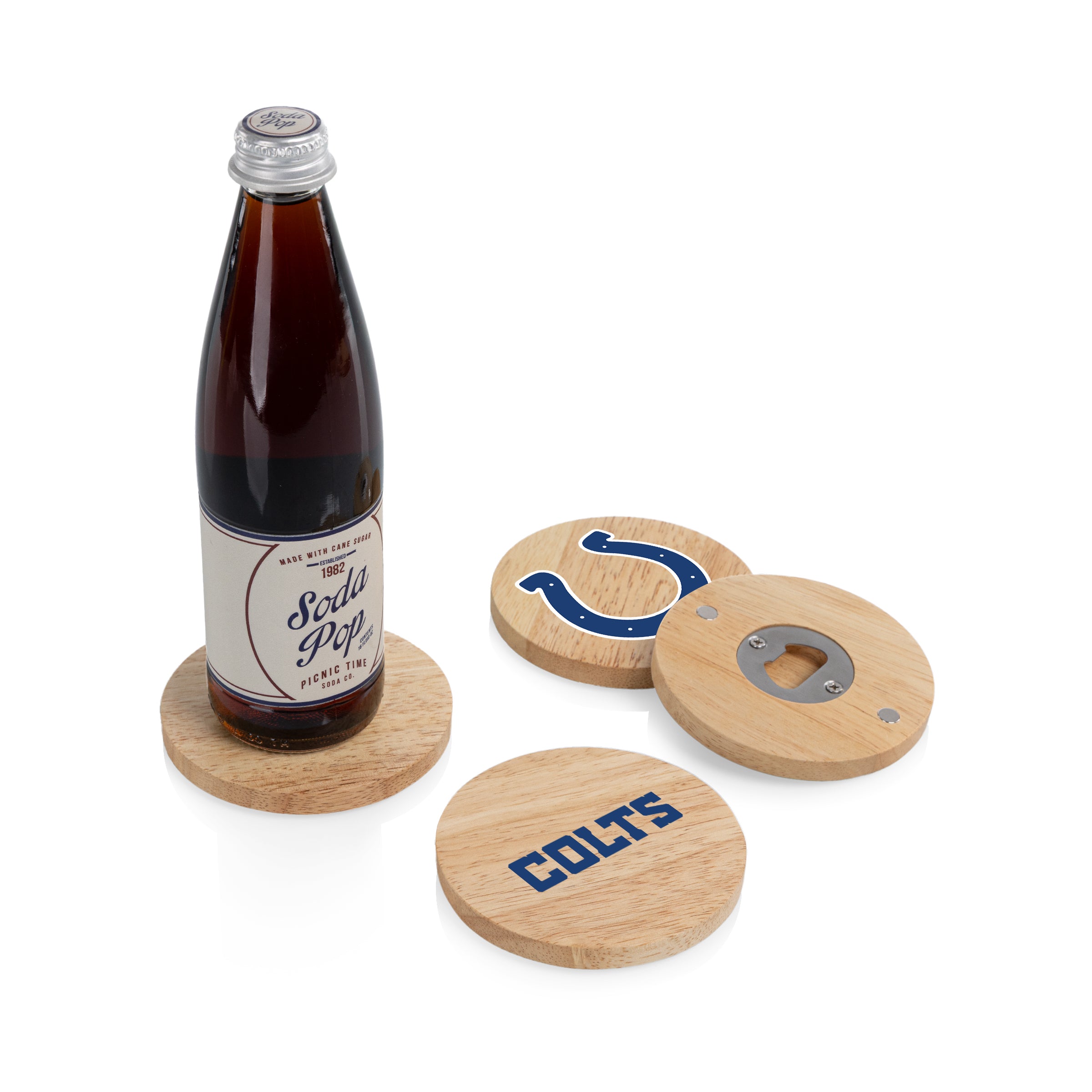 Indianapolis Colts - Coasters with Bottle Openers Set of 4