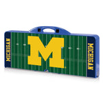 Michigan Wolverines Football Field - Picnic Table Portable Folding Table with Seats