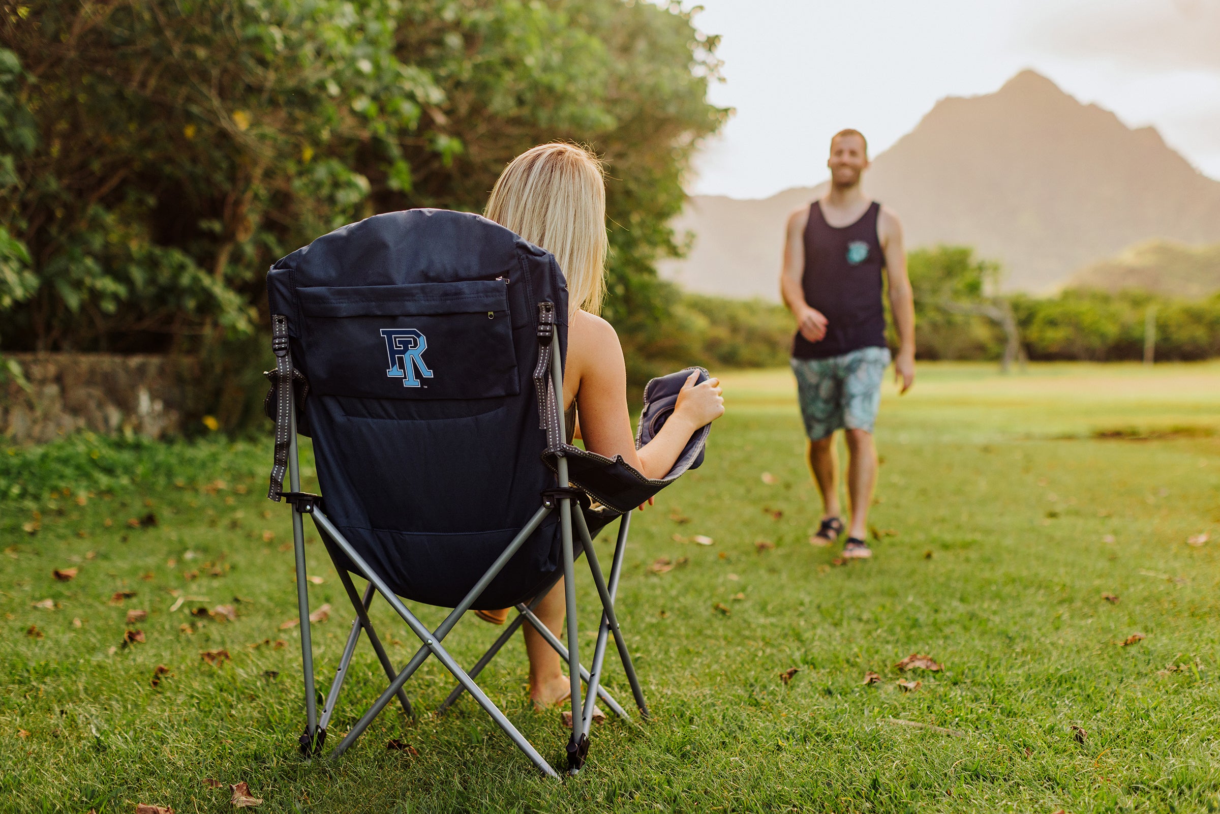 Rhode Island Rams - Reclining Camp Chair