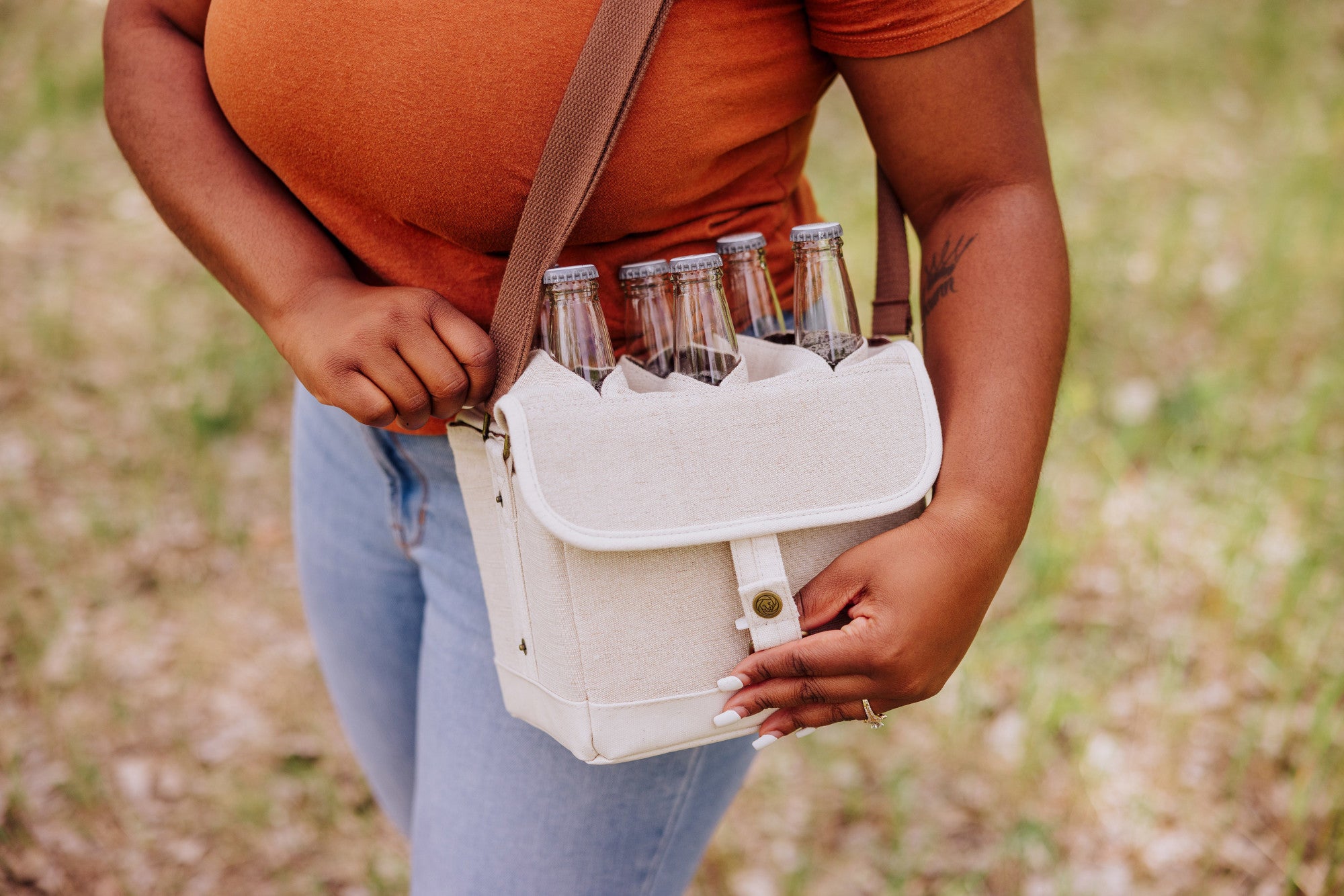 Beer Caddy Cooler Tote with Opener