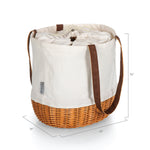 Wingate University Bulldogs - Coronado Canvas and Willow Basket Tote