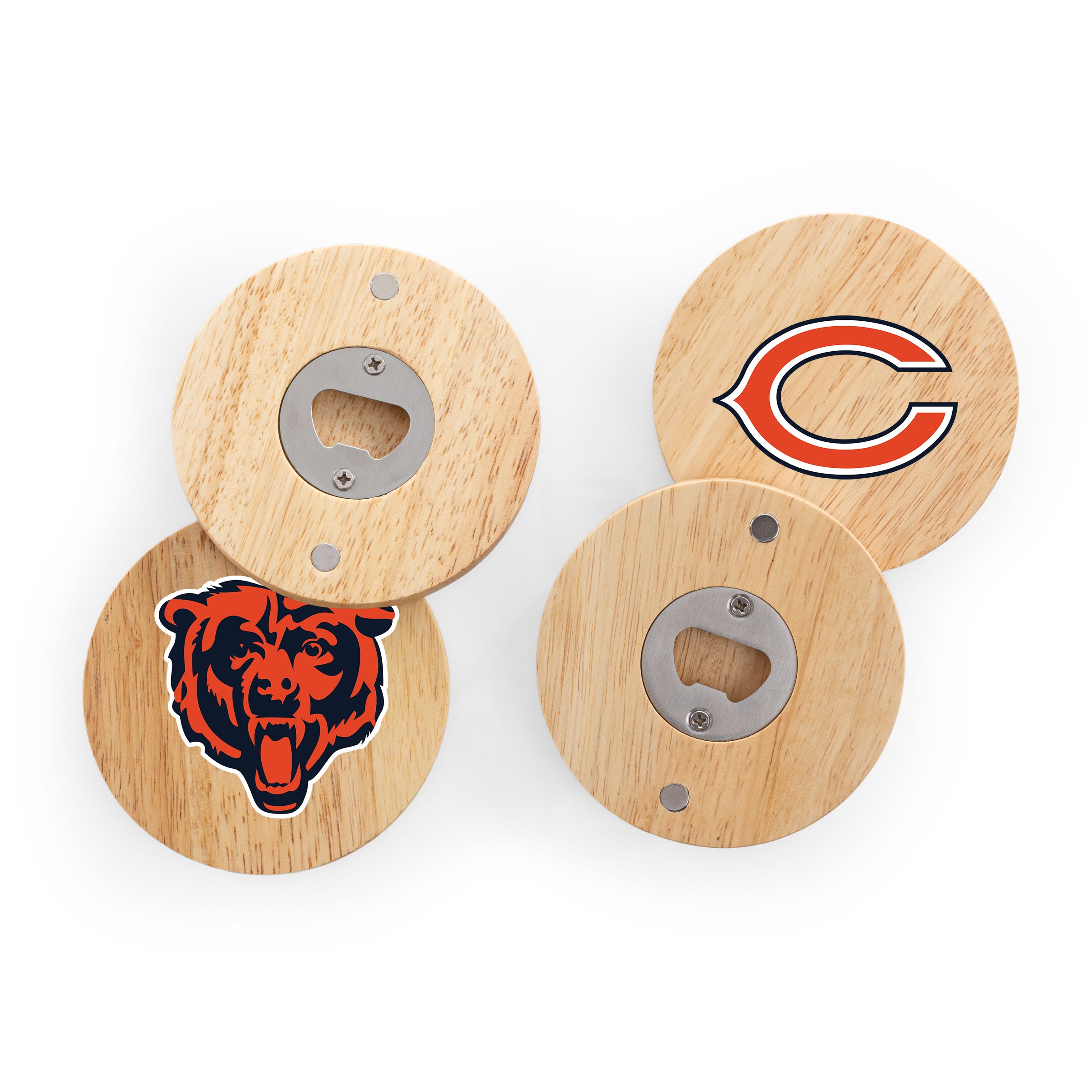 Chicago Bears - Coasters with Bottle Openers Set of 4