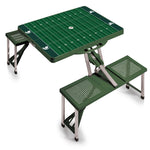 Michigan State Spartans Football Field - Picnic Table Portable Folding Table with Seats