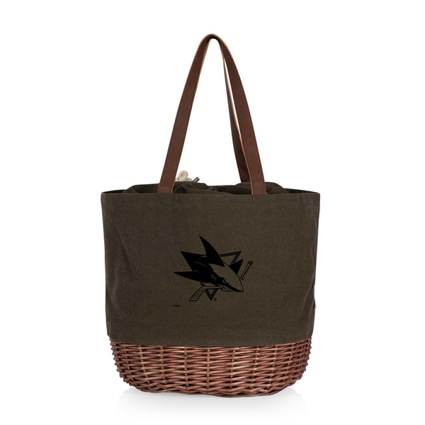 San Jose Sharks - Coronado Canvas and Willow Basket Tote