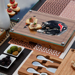 Houston Texans - Concerto Glass Top Cheese Cutting Board & Tools Set