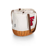 Texas Tech Red Raiders - Coronado Canvas and Willow Basket Tote