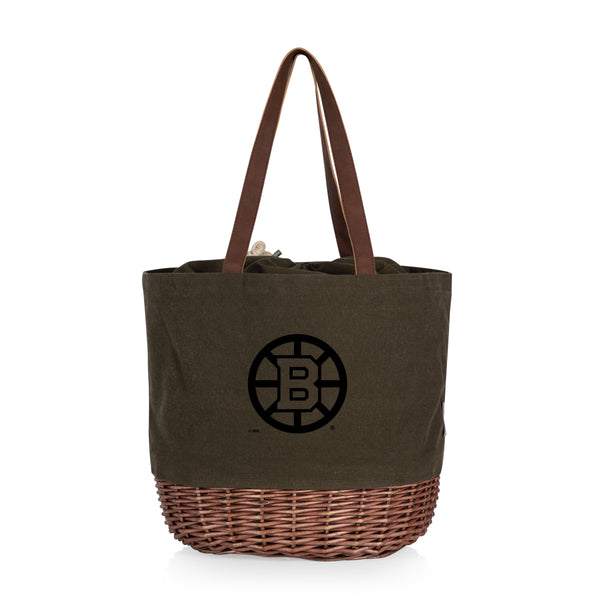 Boston Bruins - Coronado Canvas and Willow Basket Tote
