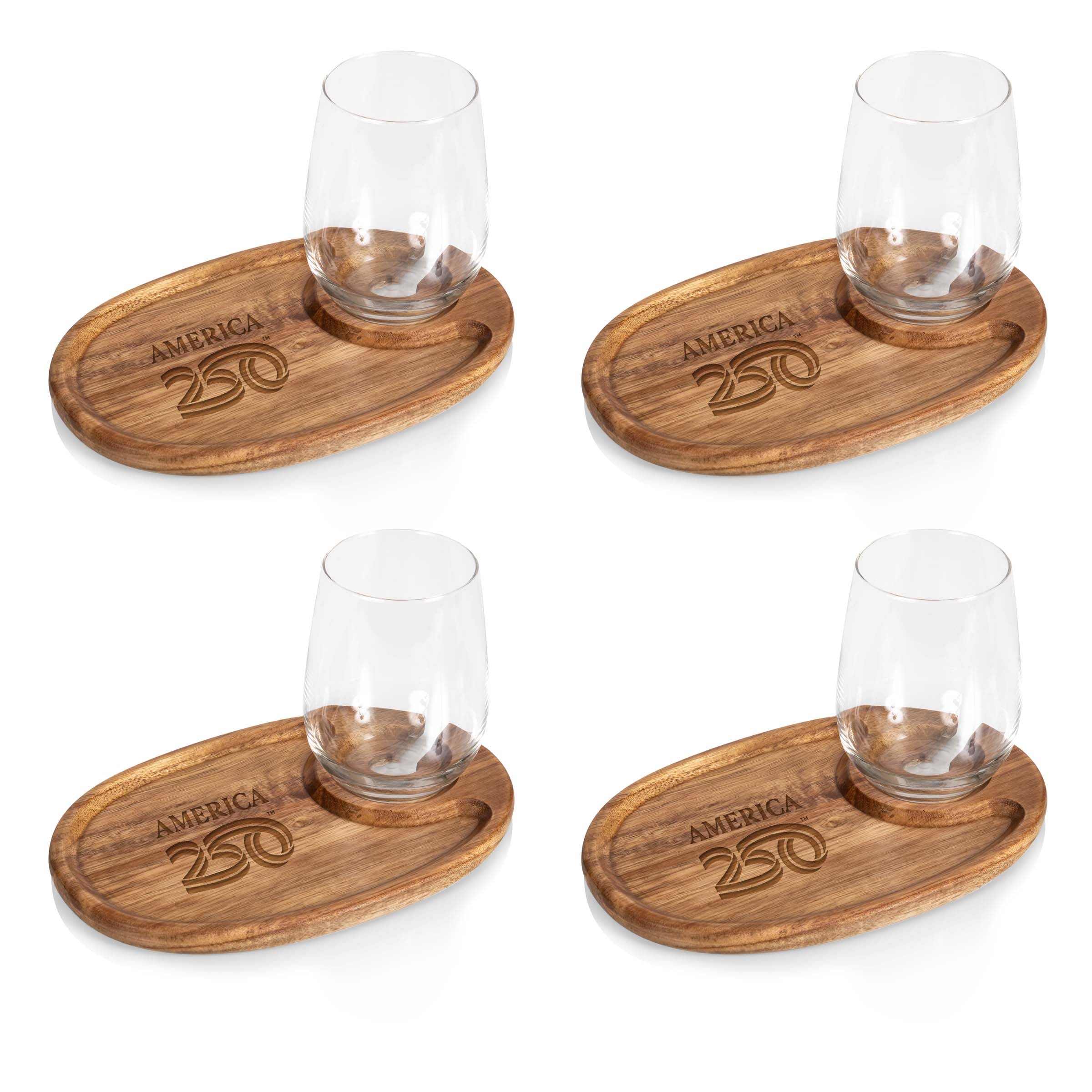 America250 America 250 - Wine Appetizer Plate Set Of 4