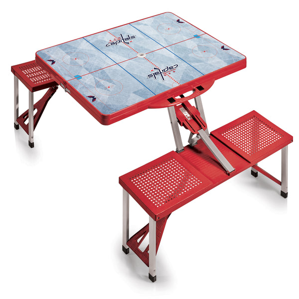 Washington Capitals - Picnic Table Portable Folding Table with Seats