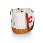 Calgary Flames - Coronado Canvas and Willow Basket Tote