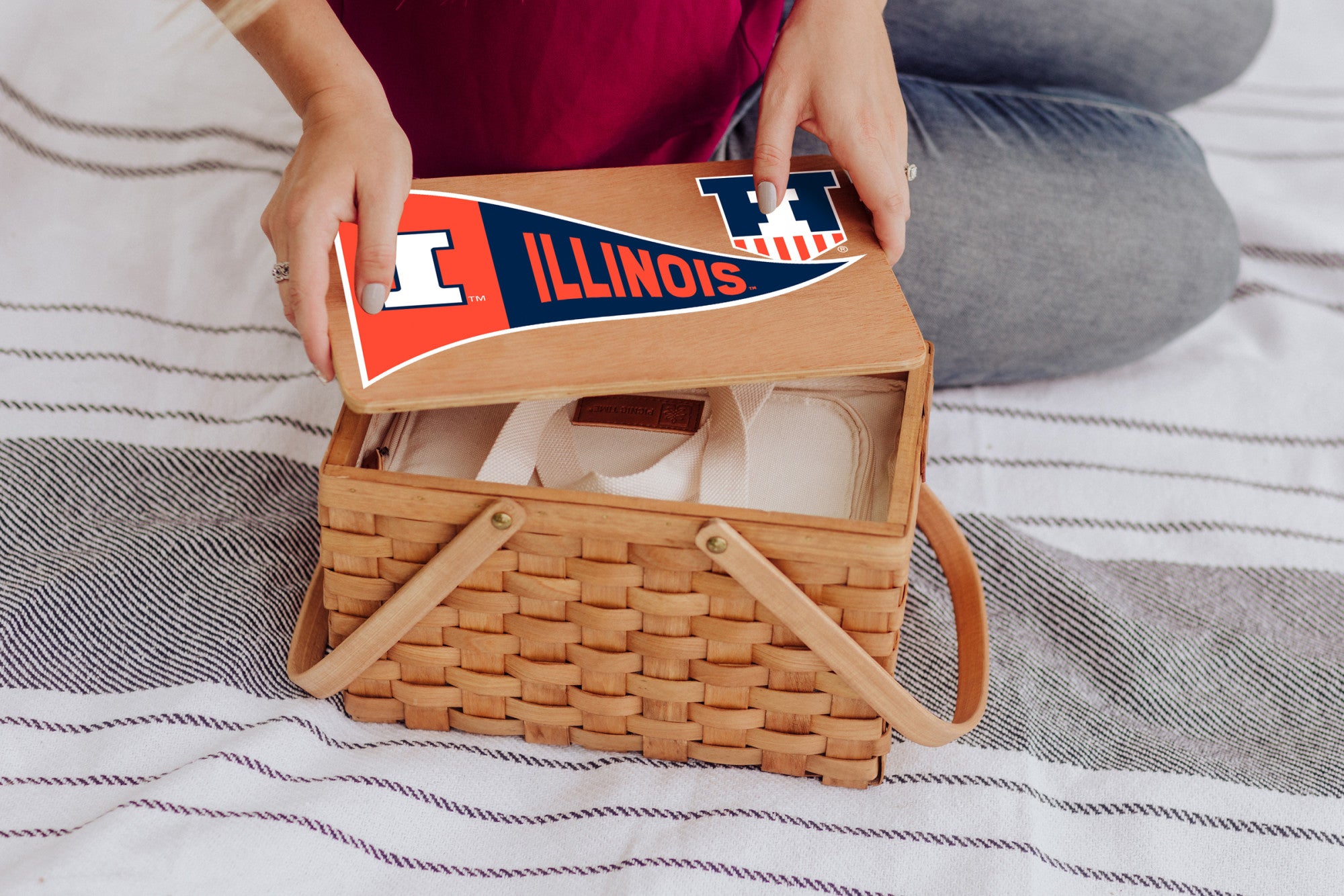 Illinois Fighting Illini - Poppy Personal Picnic Basket