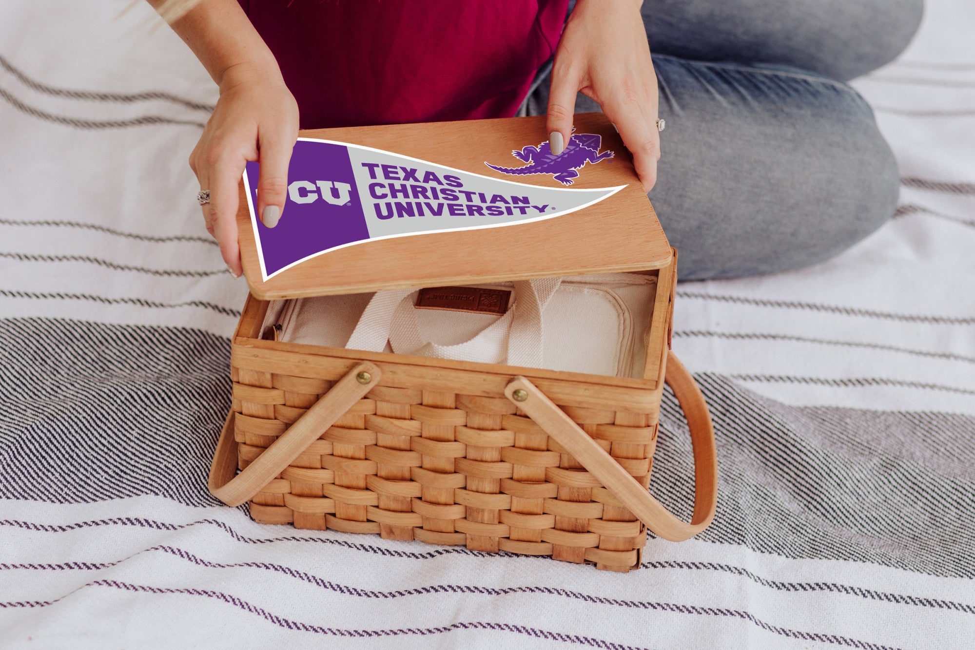 TCU Horned Frogs - Poppy Personal Picnic Basket