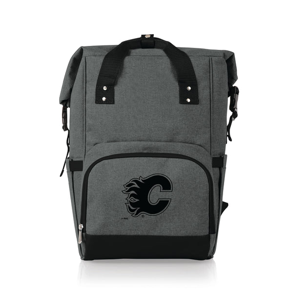 Calgary Flames - On The Go Roll-Top Backpack Cooler