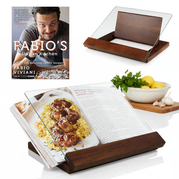 Fabio Viviani - Prodigio Cookbook Stand with Tempered Glass & Signed Cookbook