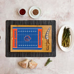 Boise State Broncos Football Field - Icon Glass Top Cutting Board & Knife Set