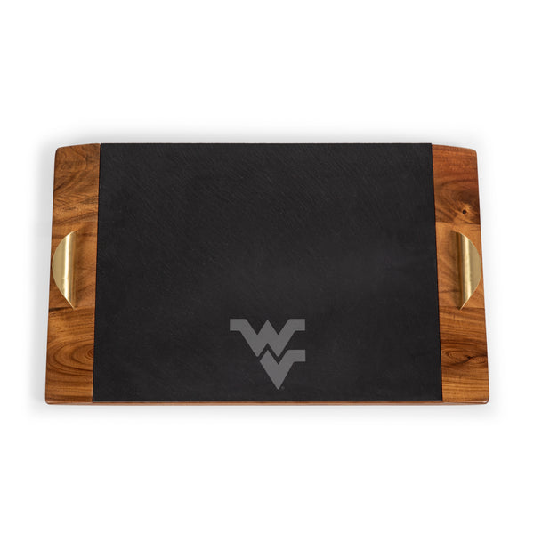 West Virginia Mountaineers - Covina Acacia and Slate Serving Tray