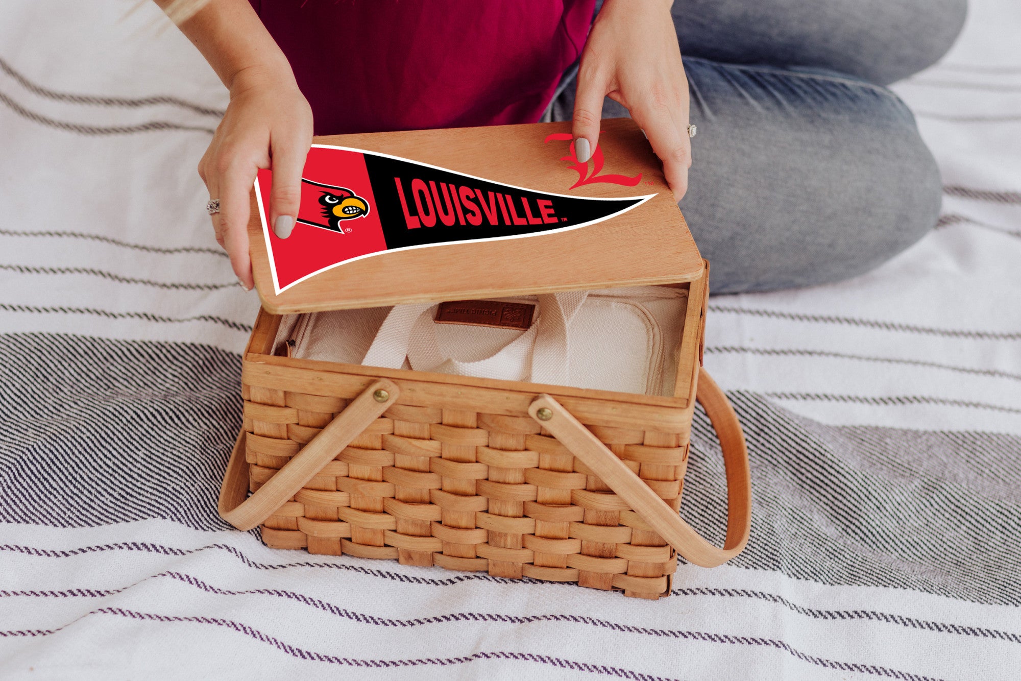 Louisville Cardinals - Poppy Personal Picnic Basket