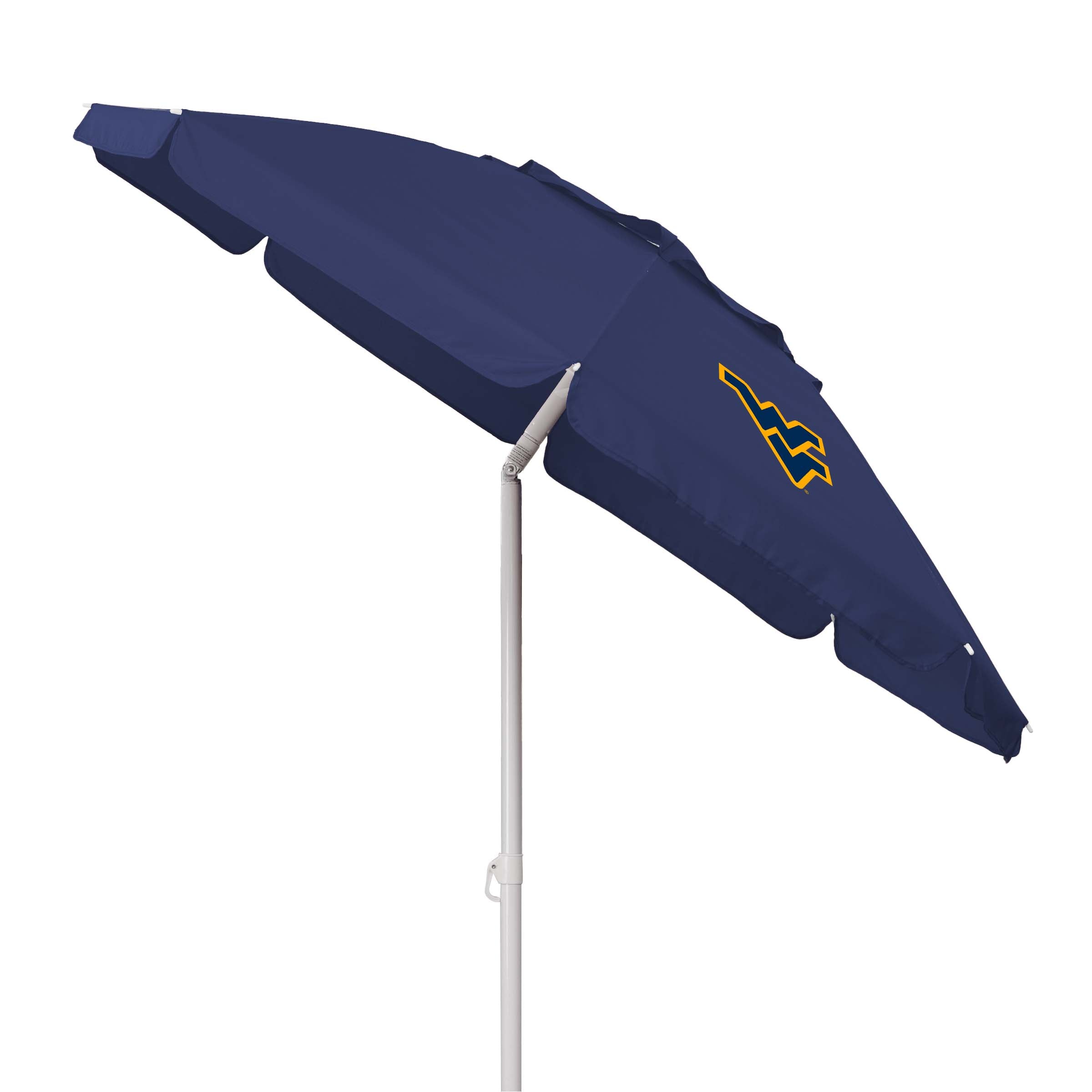 West Virginia Mountaineers - 5.5 Ft. Portable Beach Umbrella
