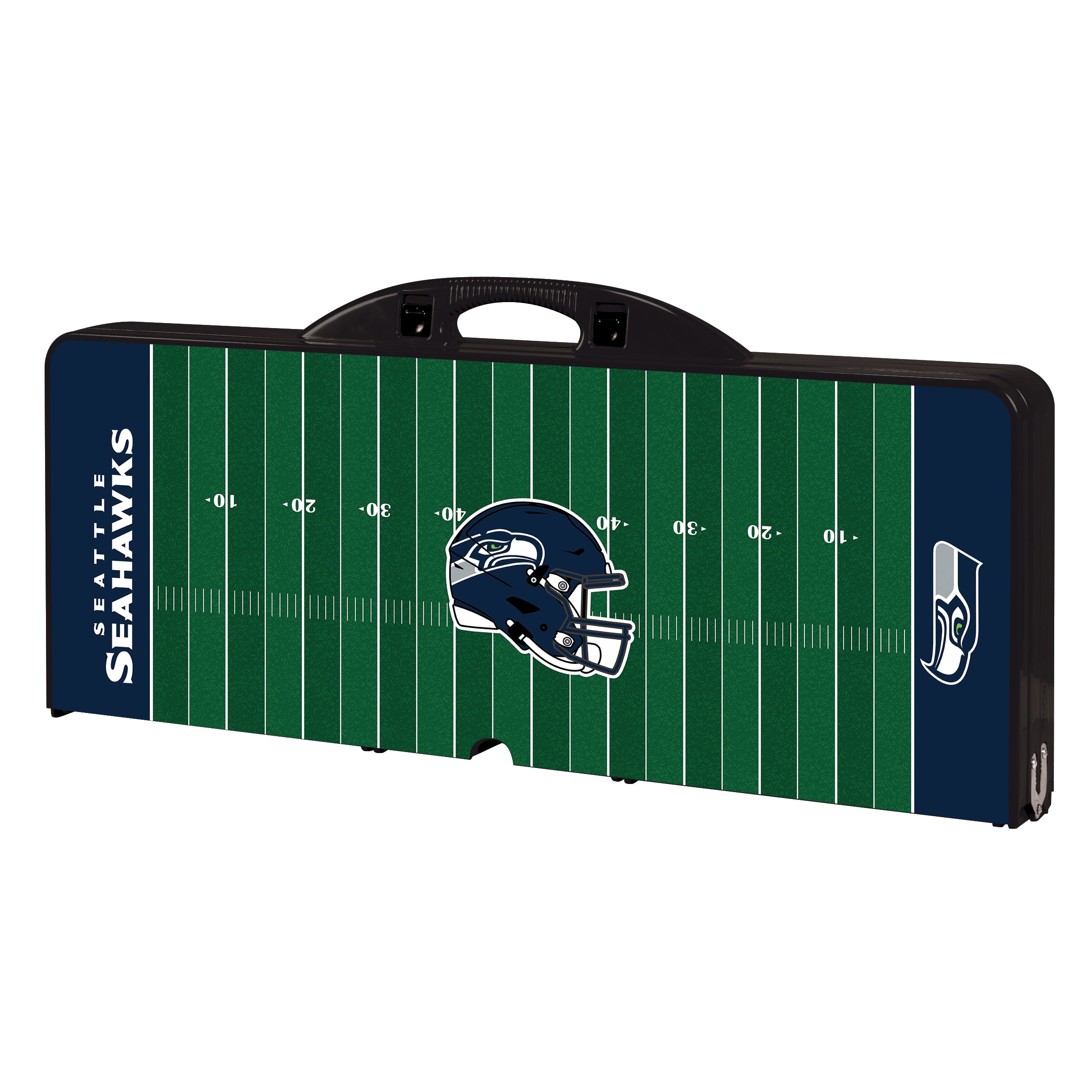 Seattle Seahawks Football Field - Picnic Table Portable Folding Table with Seats