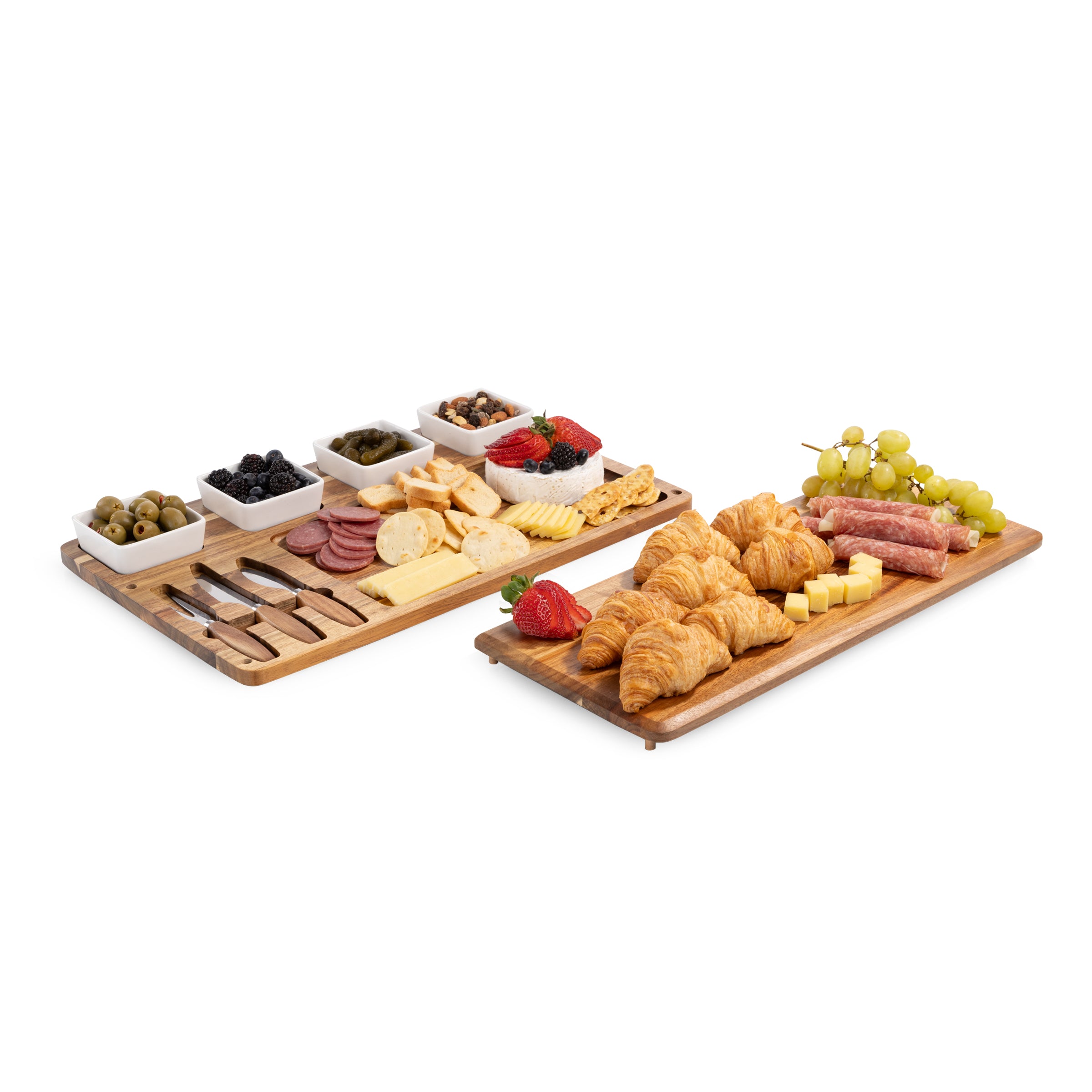 Picada - Acacia Tapas Board with Ceramic Bowls