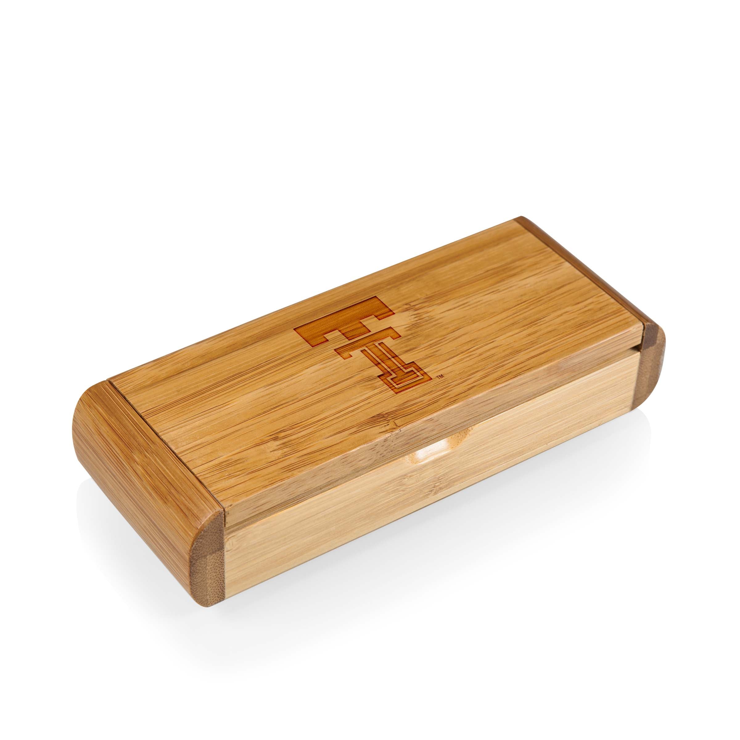 Texas Tech Red Raiders - Elan Deluxe Corkscrew In Bamboo Box