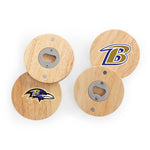Baltimore Ravens - Coasters with Bottle Openers Set of 4