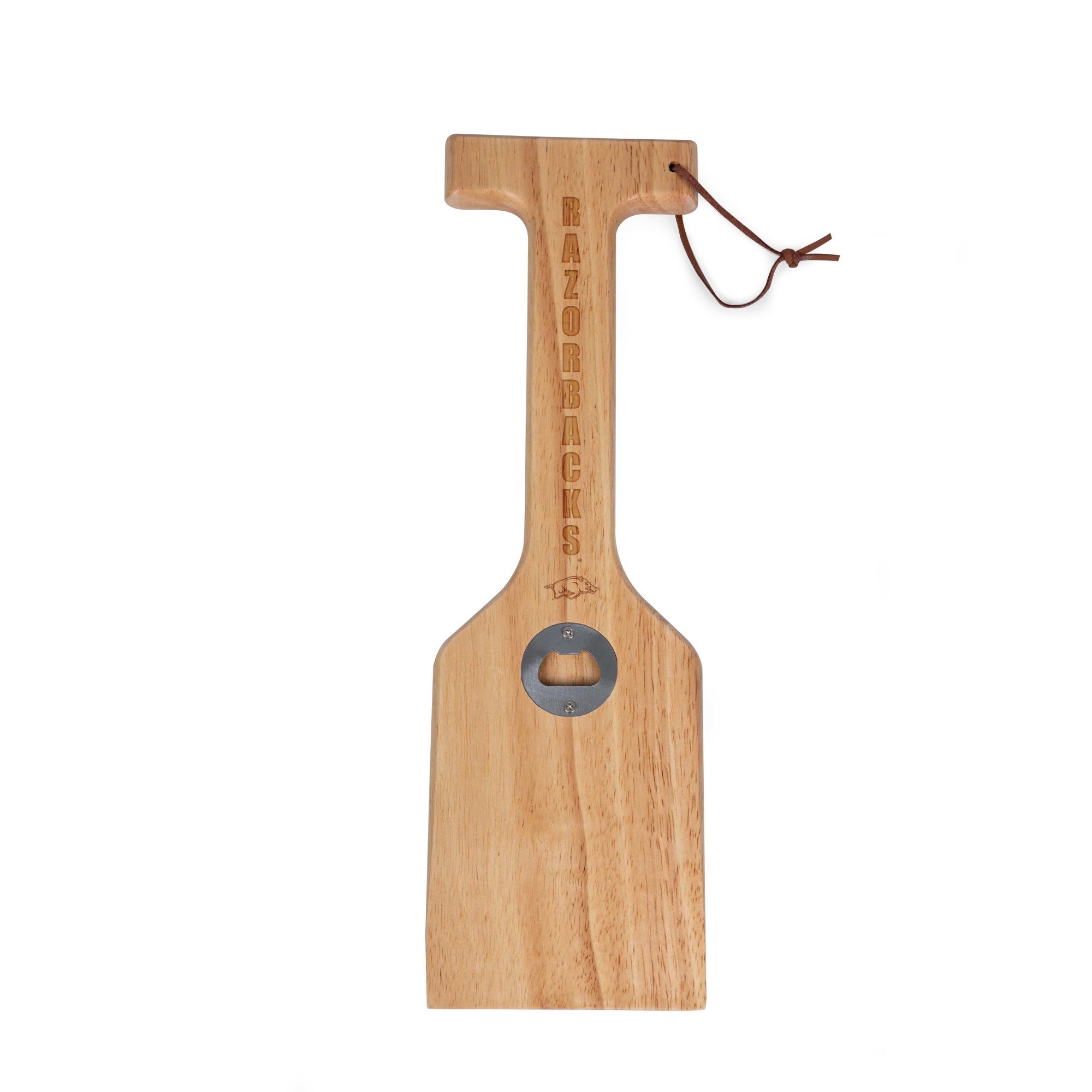 Arkansas Razorbacks - Hardwood BBQ Grill Scraper with Bottle Opener