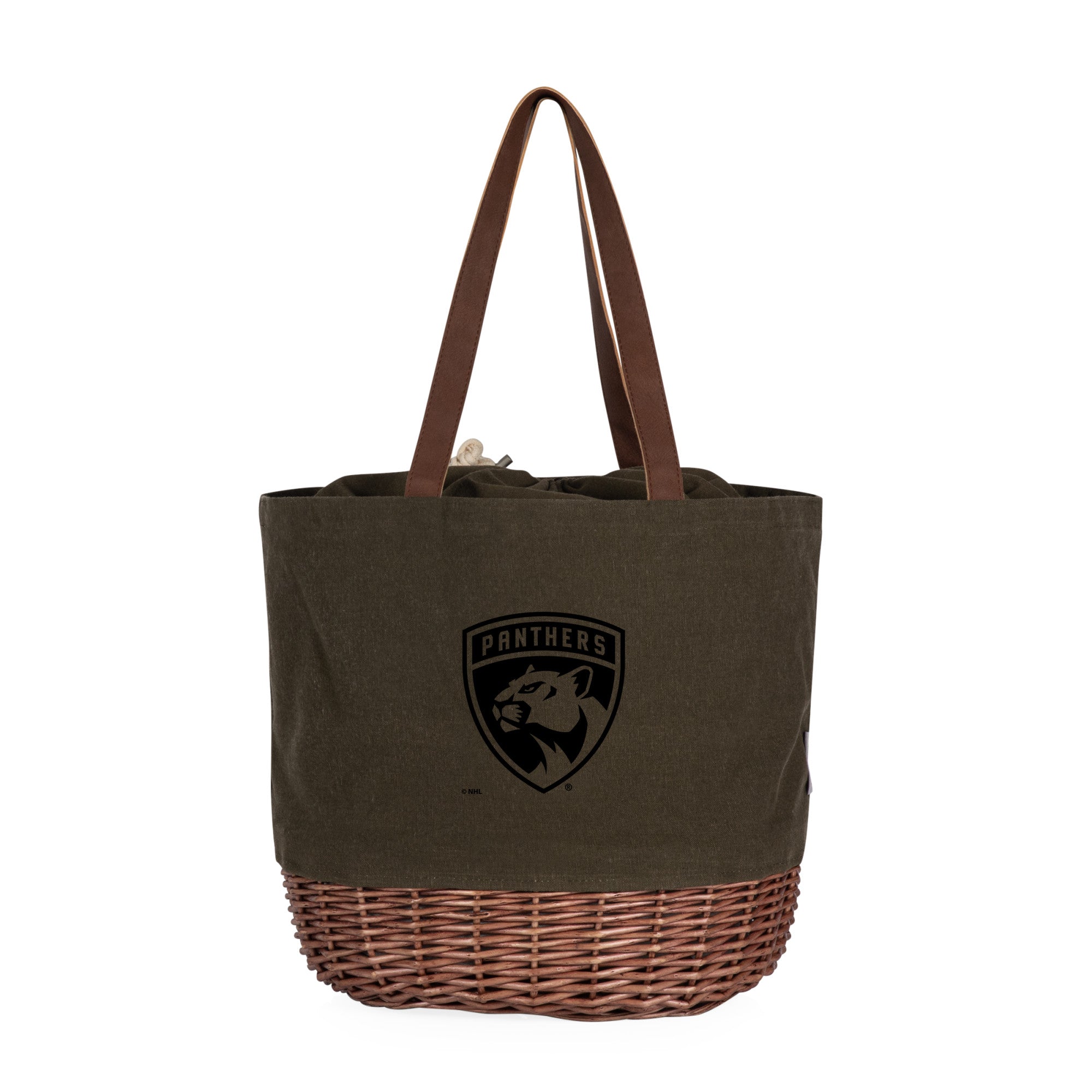 Florida Panthers - Coronado Canvas and Willow Basket Tote