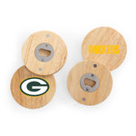 Green Bay Packers - Coasters with Bottle Openers Set of 4
