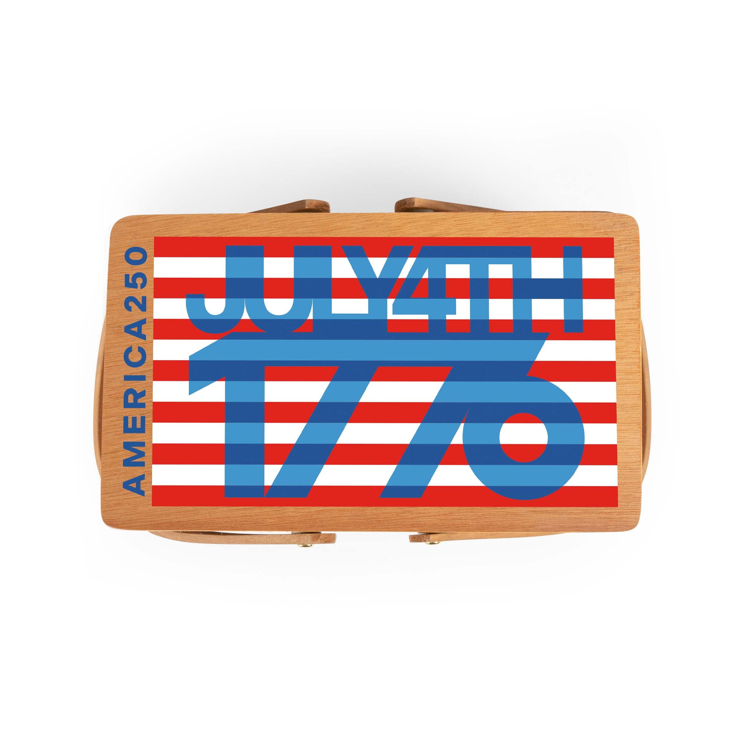 America250 July 4th 1776 (Flag) - Poppy Personal Picnic Basket