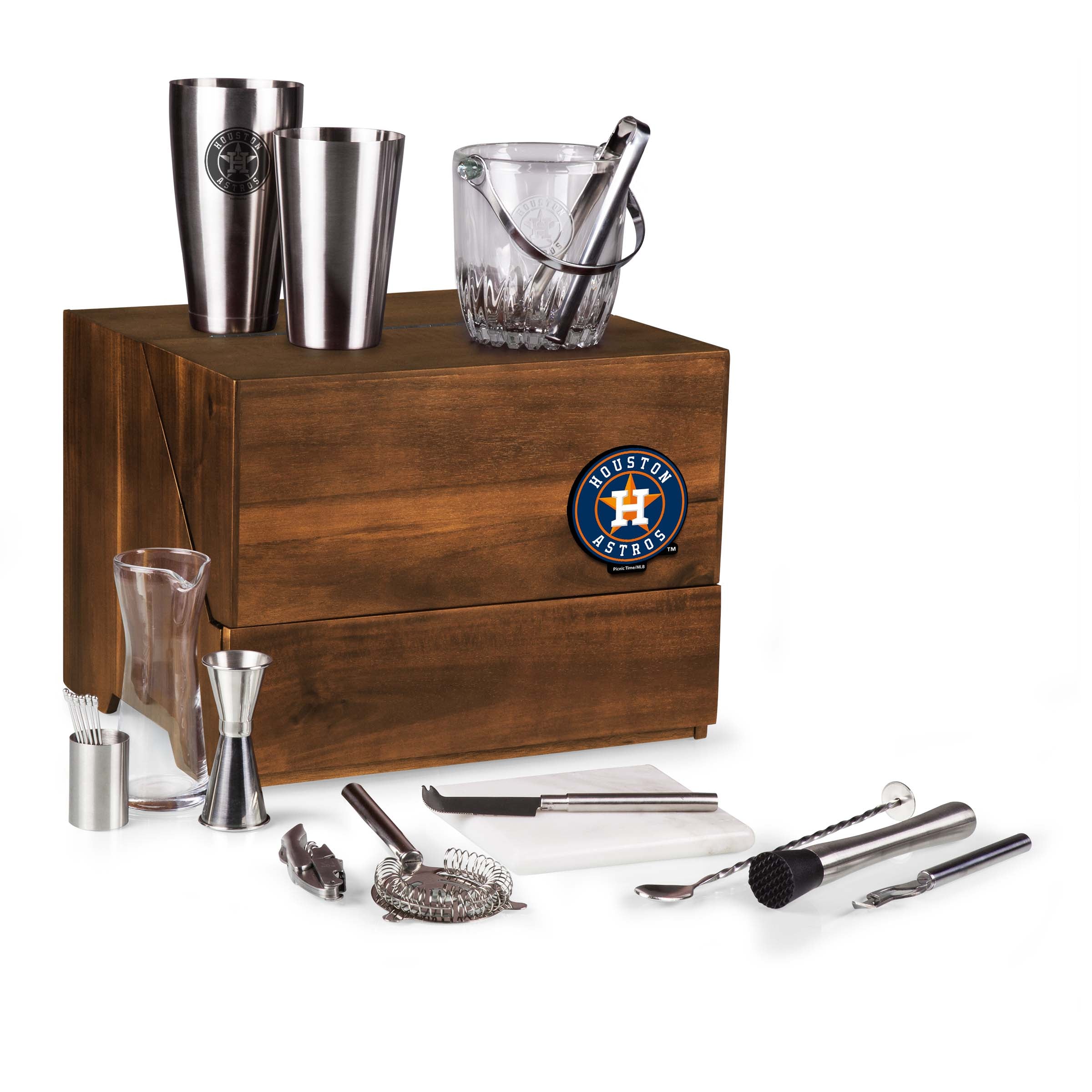 Houston Astros - Madison Acacia Tabletop Bar Set