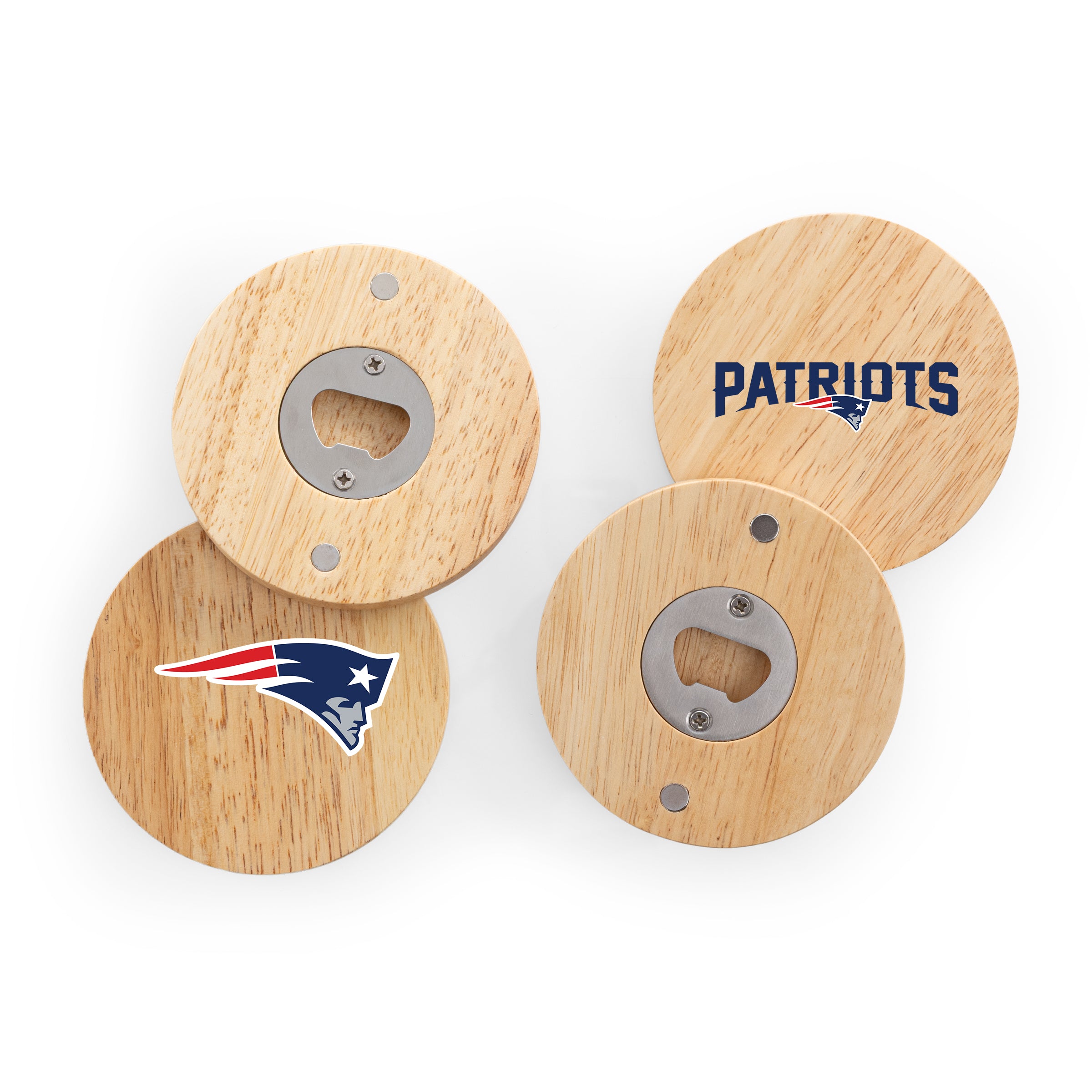 New England Patriots - Coasters with Bottle Openers Set of 4