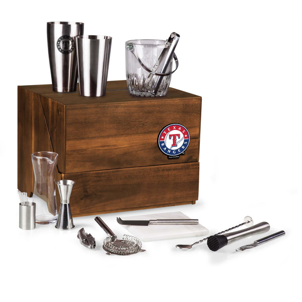 Texas Rangers - Madison Acacia Tabletop Bar Set