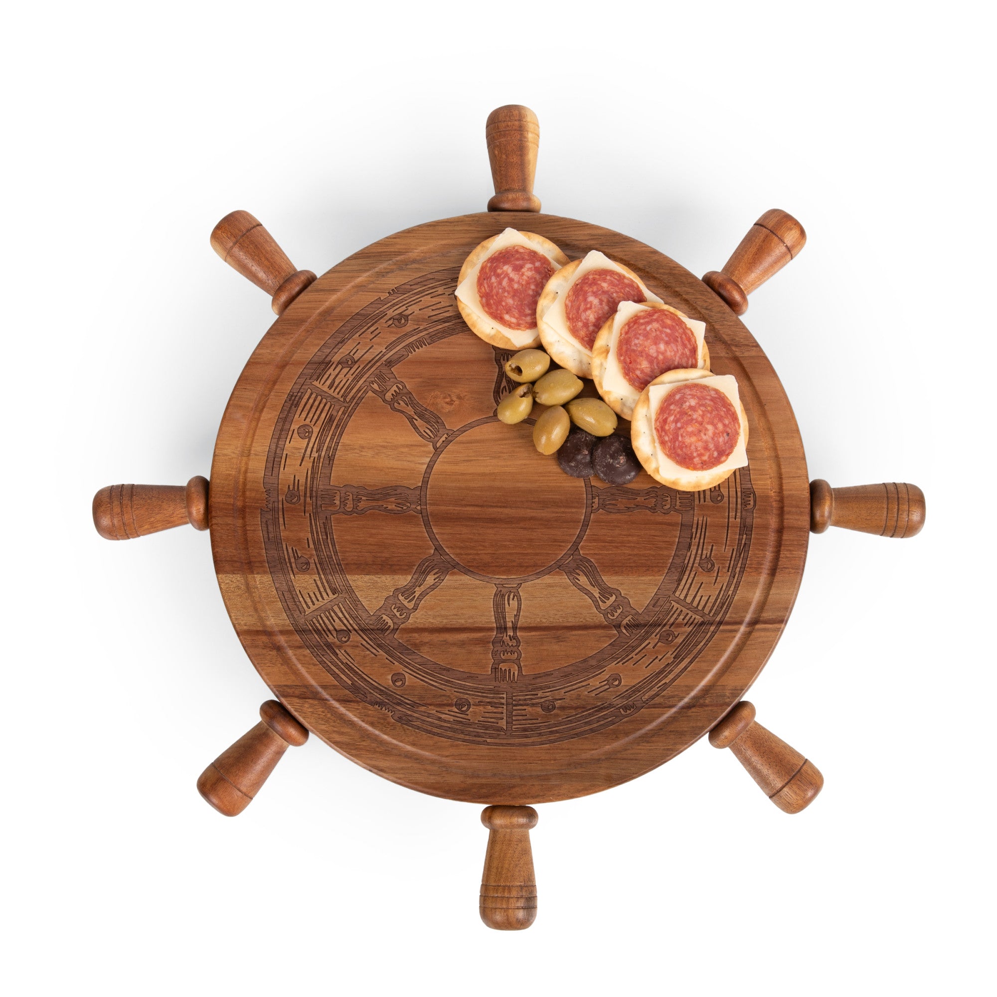 Helmsman Lazy Susan Cheese Board with Tool Set