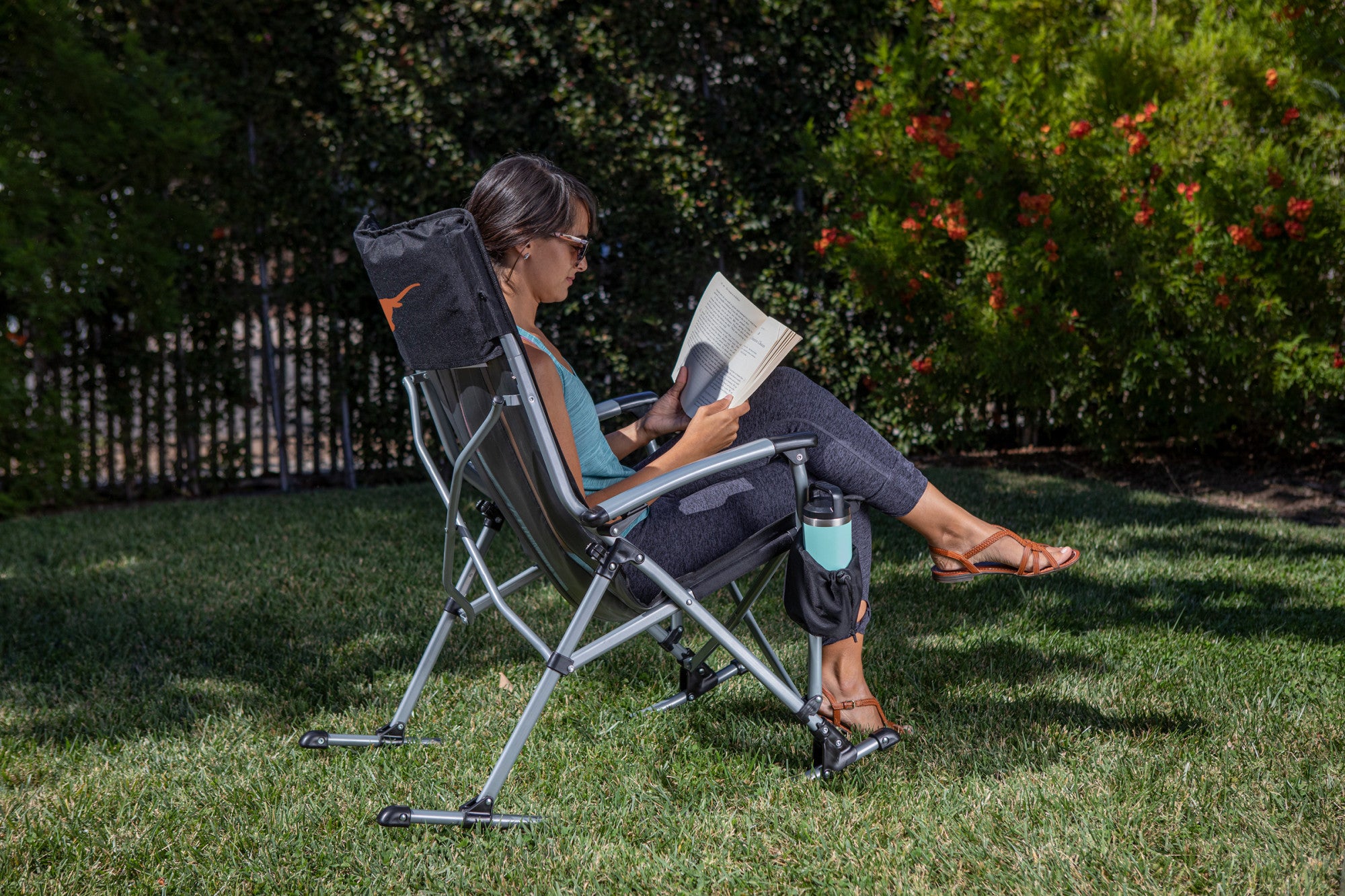 Texas Longhorns - Outdoor Rocking Camp Chair