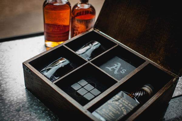 Oakland Athletics - Whiskey Box Gift Set