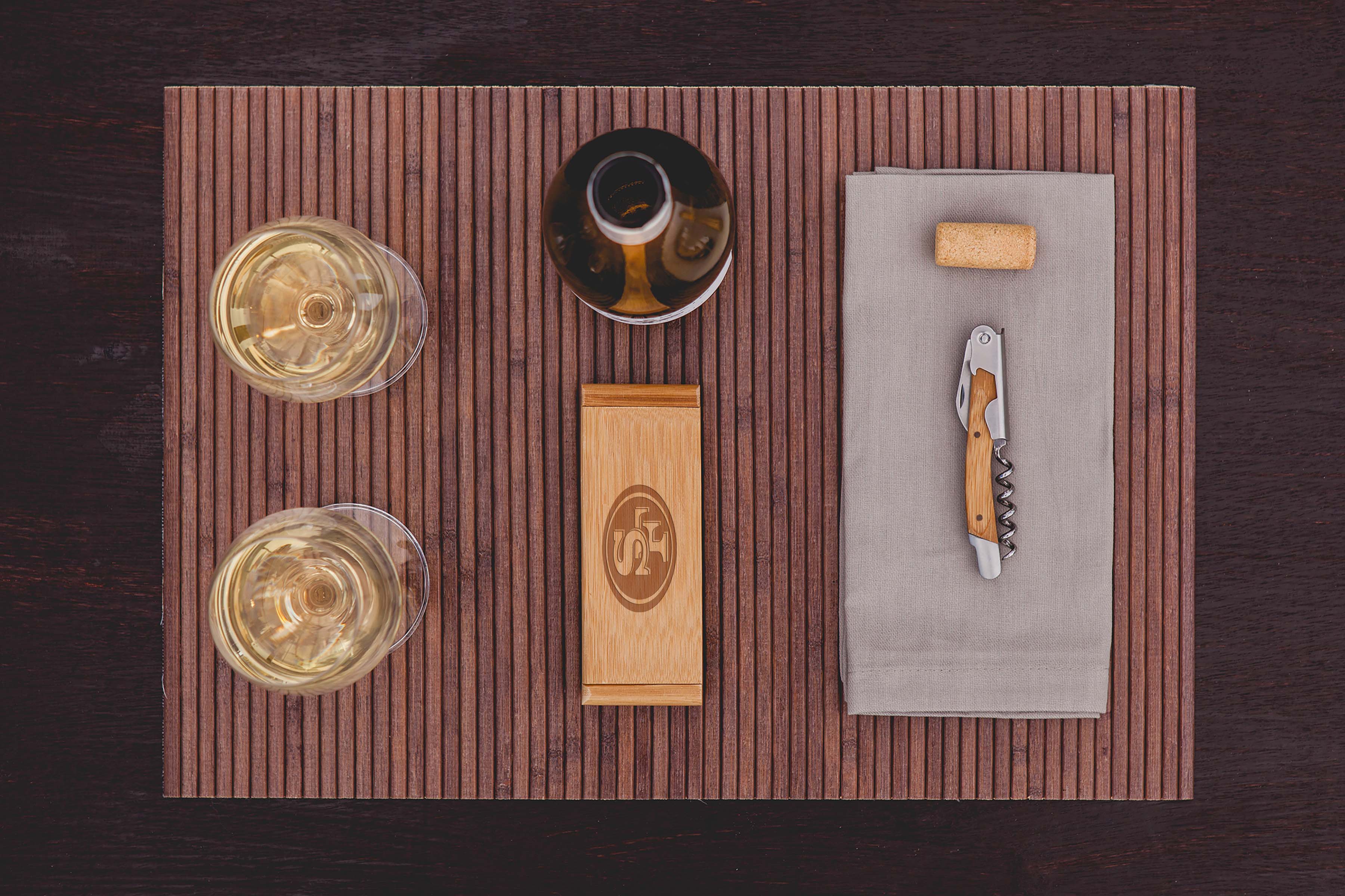 San Francisco 49ers - Elan Deluxe Corkscrew In Bamboo Box
