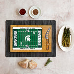 Michigan State Spartans - Icon Glass Top Cutting Board & Knife Set