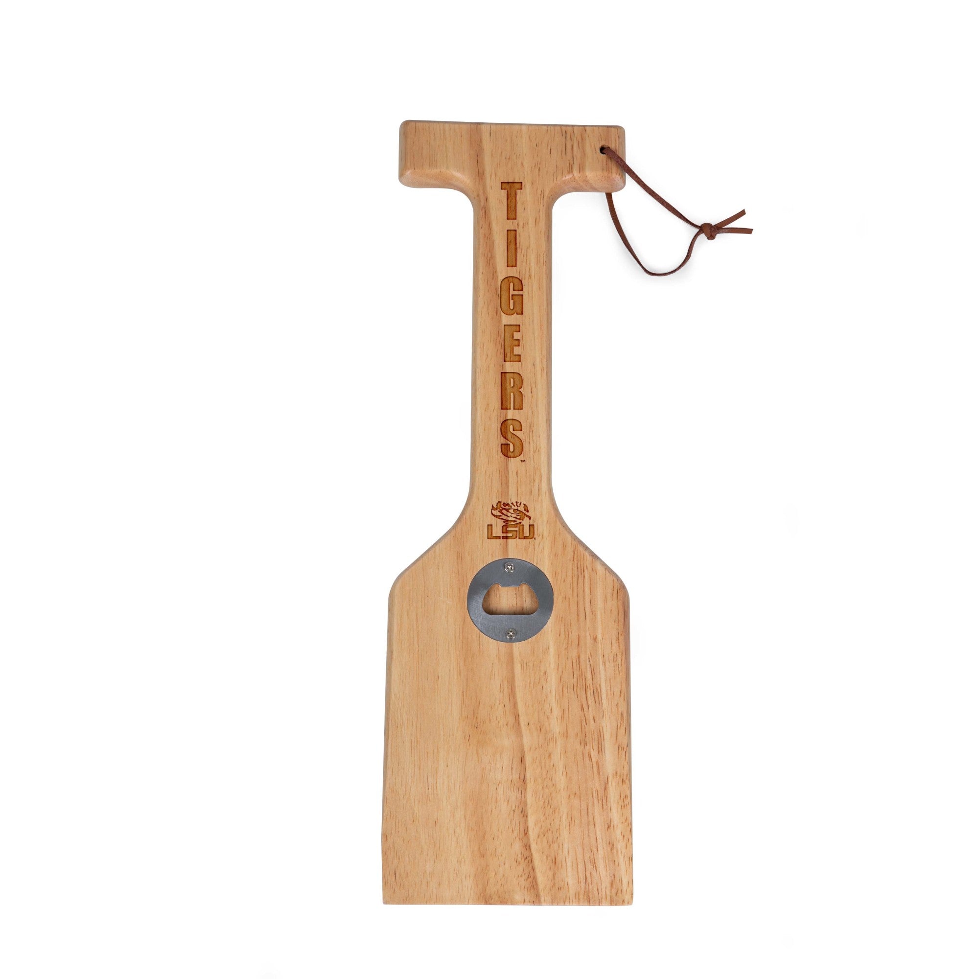 LSU Tigers - Hardwood BBQ Grill Scraper with Bottle Opener