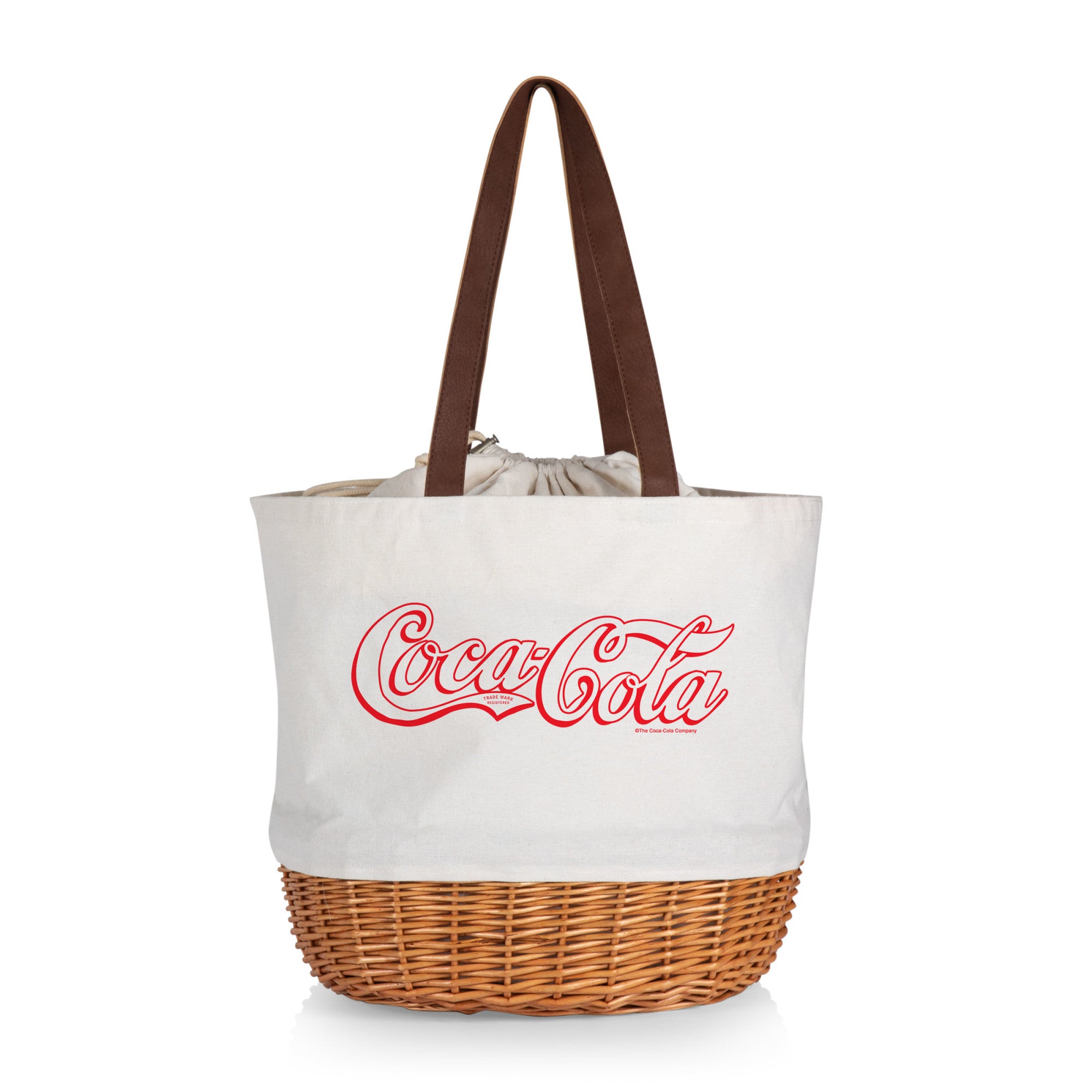 Coca-Cola - Coronado Canvas and Willow Basket Tote