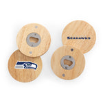 Seattle Seahawks - Coasters with Bottle Openers Set of 4