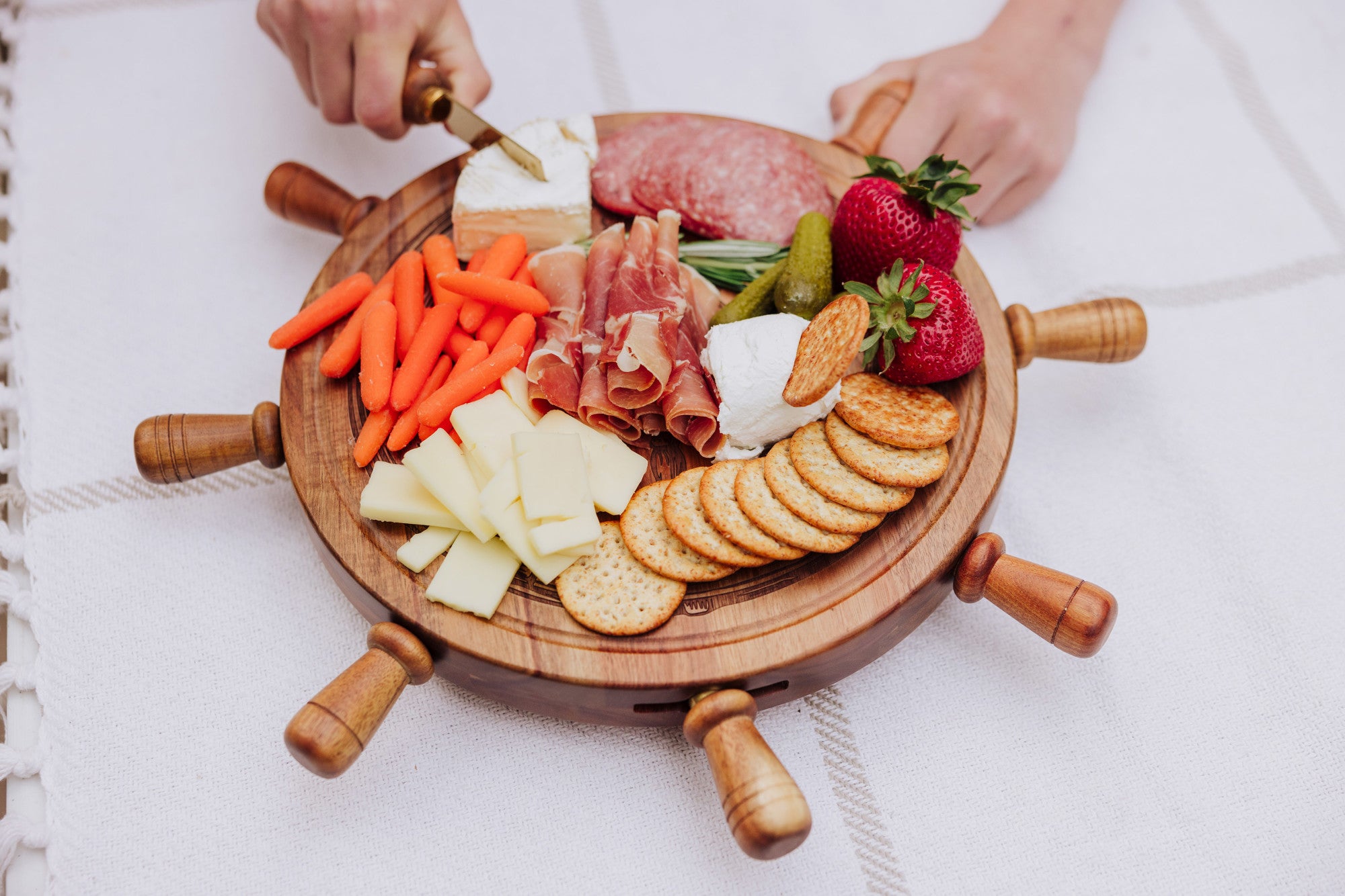 Helmsman Lazy Susan Cheese Board with Tool Set