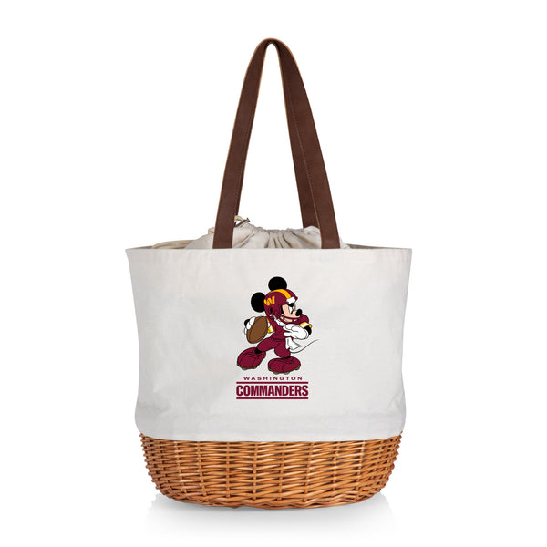 Washington Commanders Mickey Mouse - Coronado Canvas and Willow Basket Tote